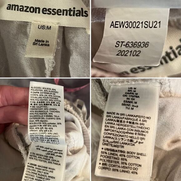 Amazon Essentials Women's 4.5" Inseam Drawstring Linen Blend Short M - Picture 6 of 9